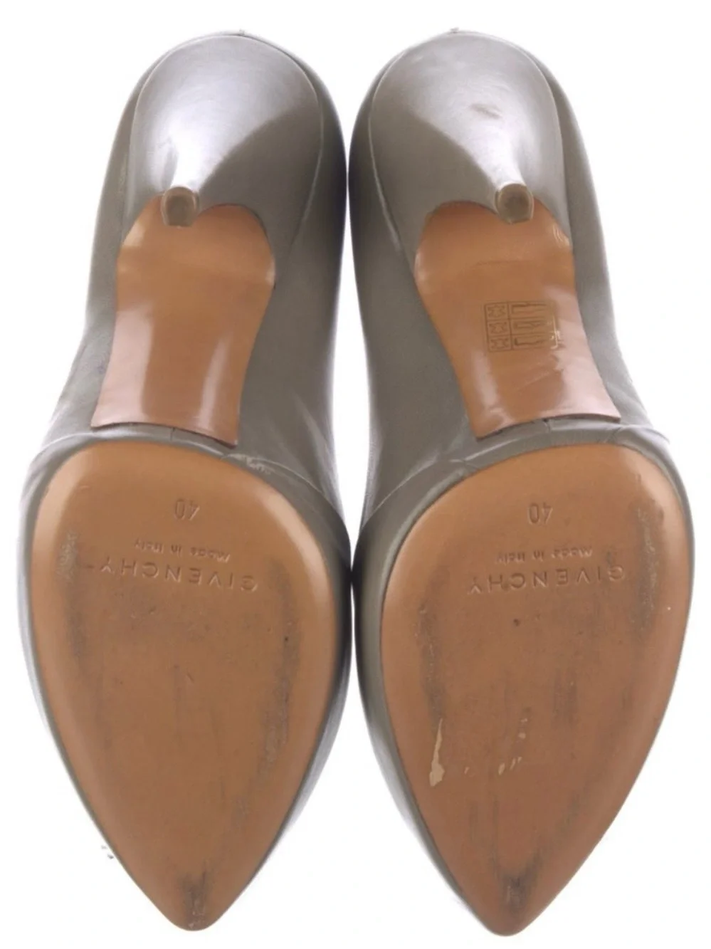 Givenchy Taupe Leather Stiletto Pumps